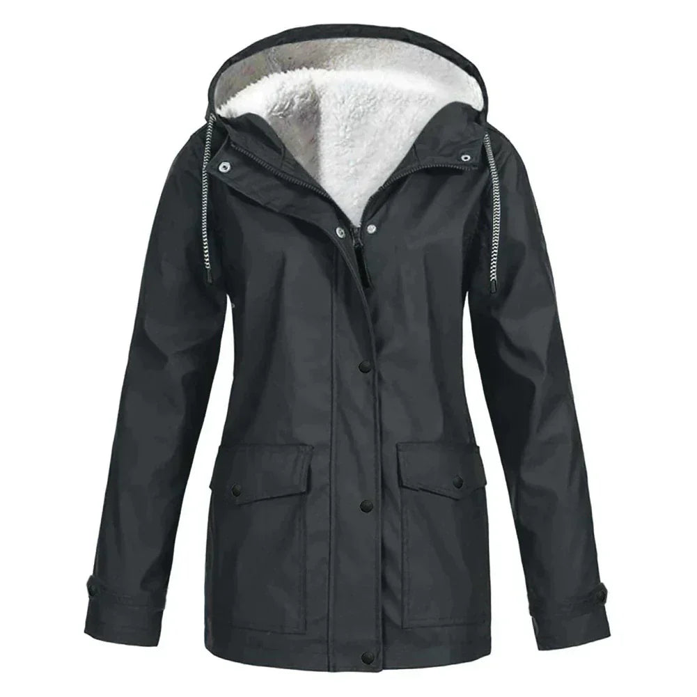 Waterproof Ladies Rain Jacket - Skye-Black-S-State of Style