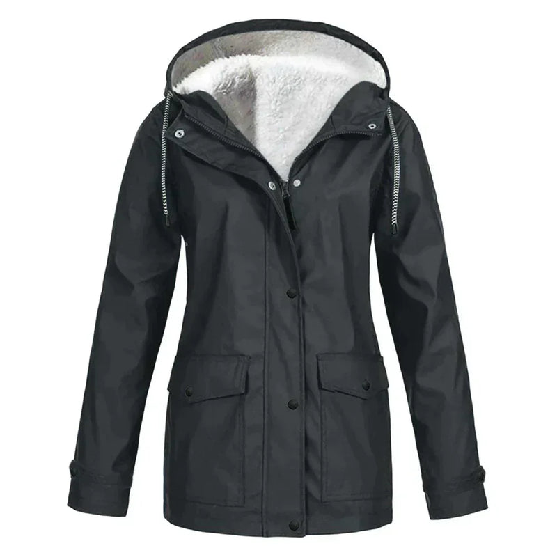 Waterproof Ladies Rain Jacket - Skye-Black-S-State of Style