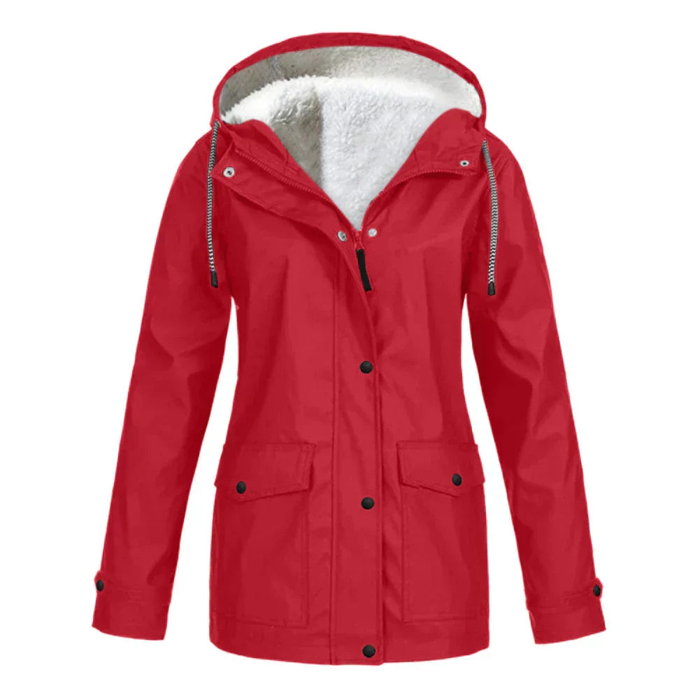 Waterproof Ladies Rain Jacket - Skye-Red-S-State of Style