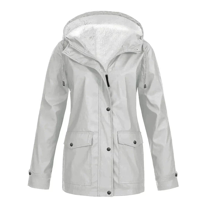Waterproof Ladies Rain Jacket - Skye-Silver-S-State of Style