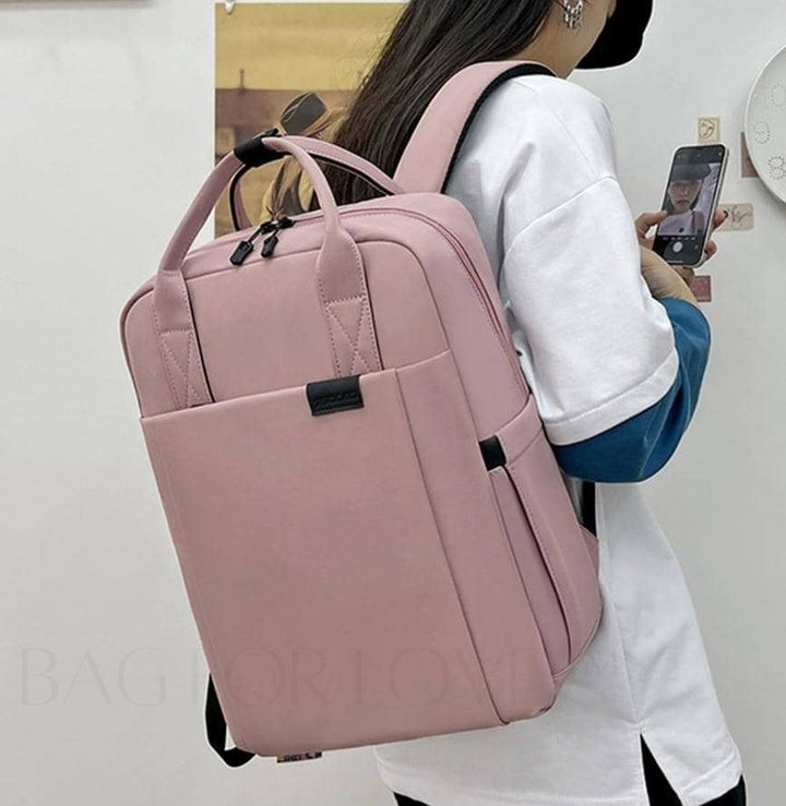 Waterproof Laptop Backpack – Nexor-Coral pink-State of Style