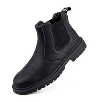 Waterproof Leather Work Boots - Sigvard-Black-6.5-State of Style