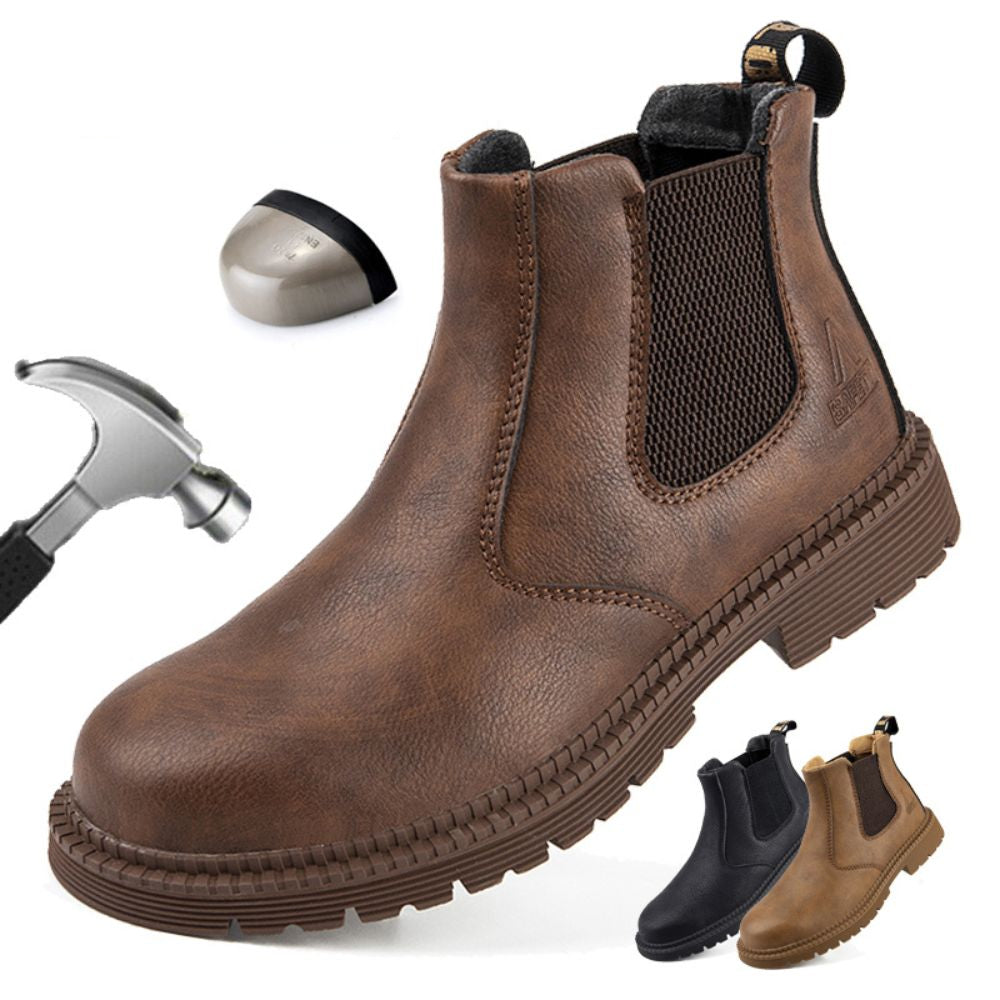 Waterproof Leather Work Boots - Sigvard-Camel-6.5-State of Style