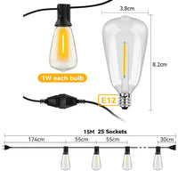 Waterproof LED Light String - LumiGlow-1500 cm-State of Style