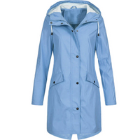 Waterproof Long Ladies' Raincoat - Luna-Blue-S-State of Style