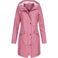 Waterproof Long Ladies' Raincoat - Luna-Pink-S-State of Style