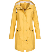Waterproof Long Ladies' Raincoat - Luna-Yellow-S-State of Style
