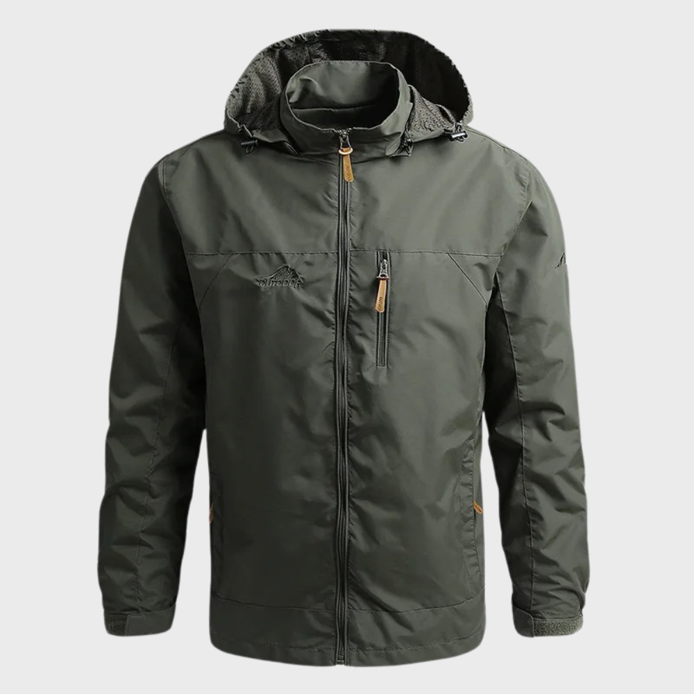 Waterproof Men's Jacket - ElementShield-Army Green-M-State of Style