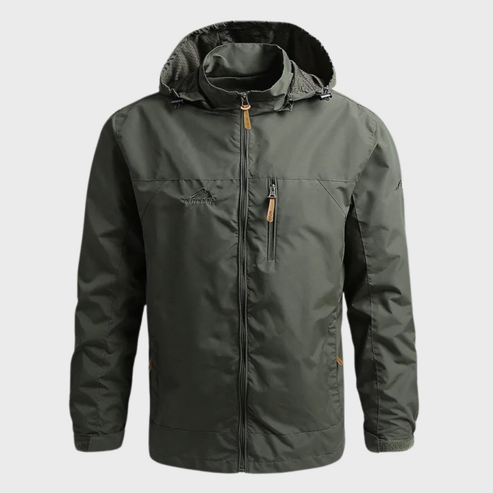 Waterproof Men's Jacket - ElementShield-Army Green-M-State of Style