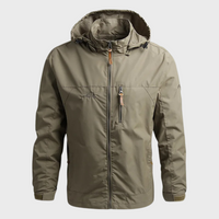 Waterproof Men's Jacket - ElementShield-Khaki-M-State of Style