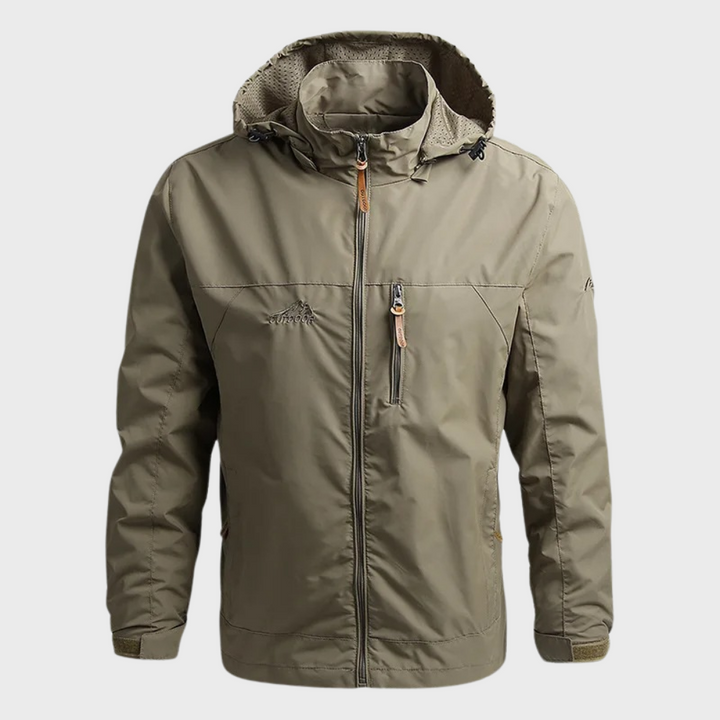 Waterproof Men's Jacket - ElementShield-Khaki-M-State of Style