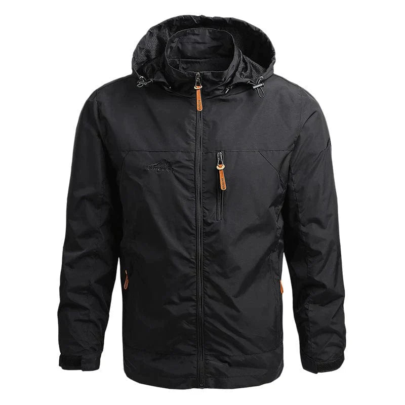 Waterproof Men's Jacket with Hood - Julian-Black-M-State of Style