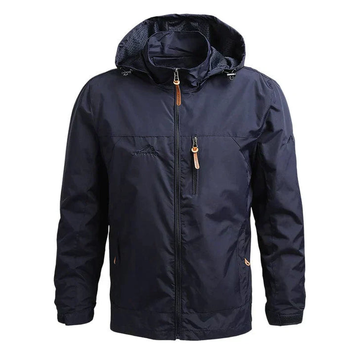 Waterproof Men's Jacket with Hood - Julian-Blue-M-State of Style