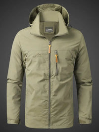 Waterproof Men's Varsity Jacket - StormGuard-Olive Green-M-State of Style