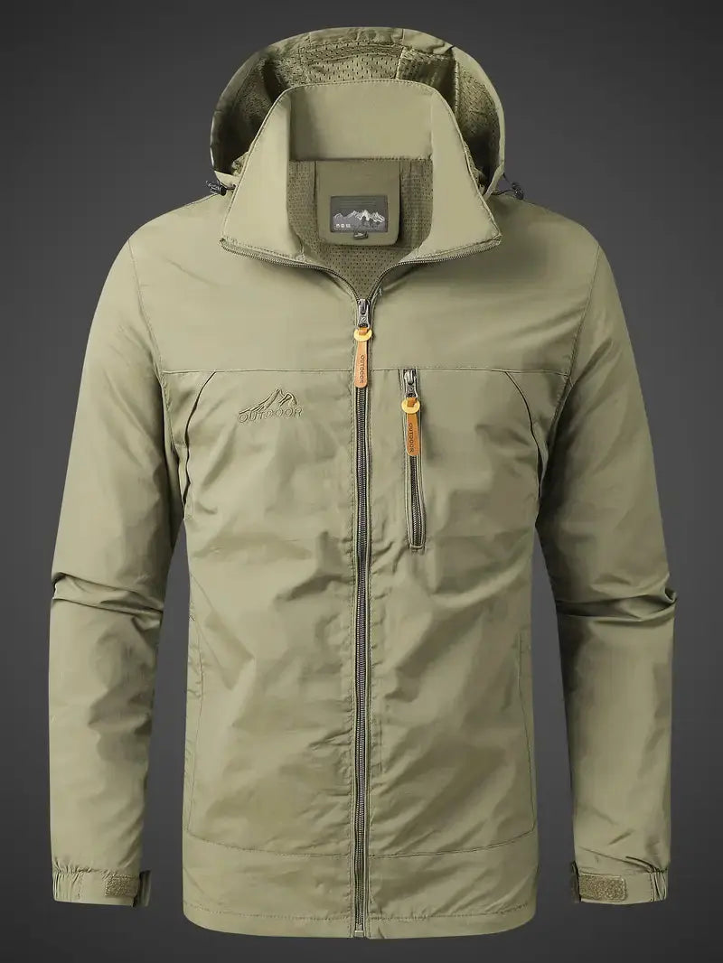 Waterproof Men's Varsity Jacket - StormGuard-Olive Green-M-State of Style
