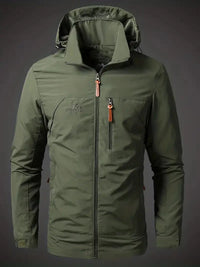 Waterproof Men's Varsity Jacket - StormGuard-Olive Green-M-State of Style