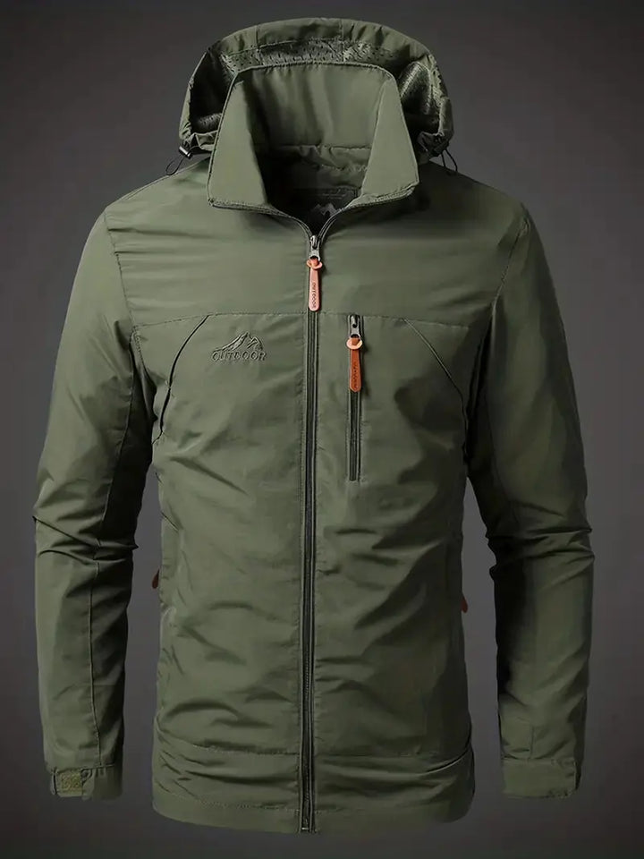 Waterproof Men's Varsity Jacket - StormGuard-Olive Green-M-State of Style