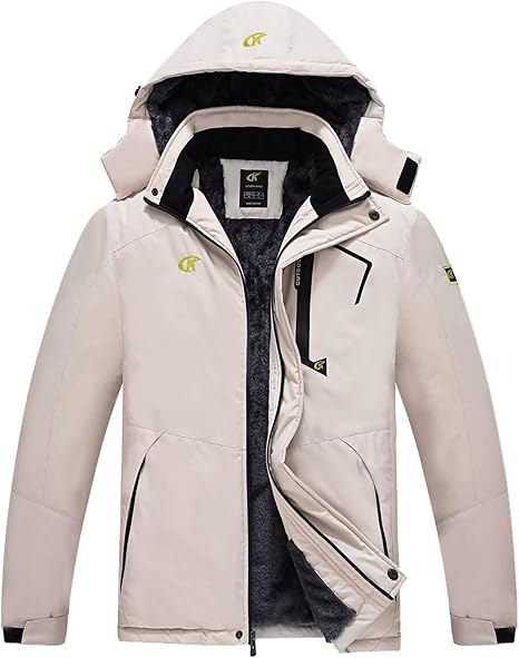 Waterproof Men's Winter Jacket - Max-Beige-S-State of Style