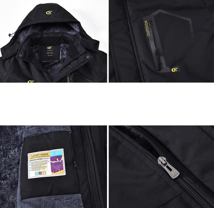 Waterproof Men's Winter Jacket - Max-Black-S-State of Style