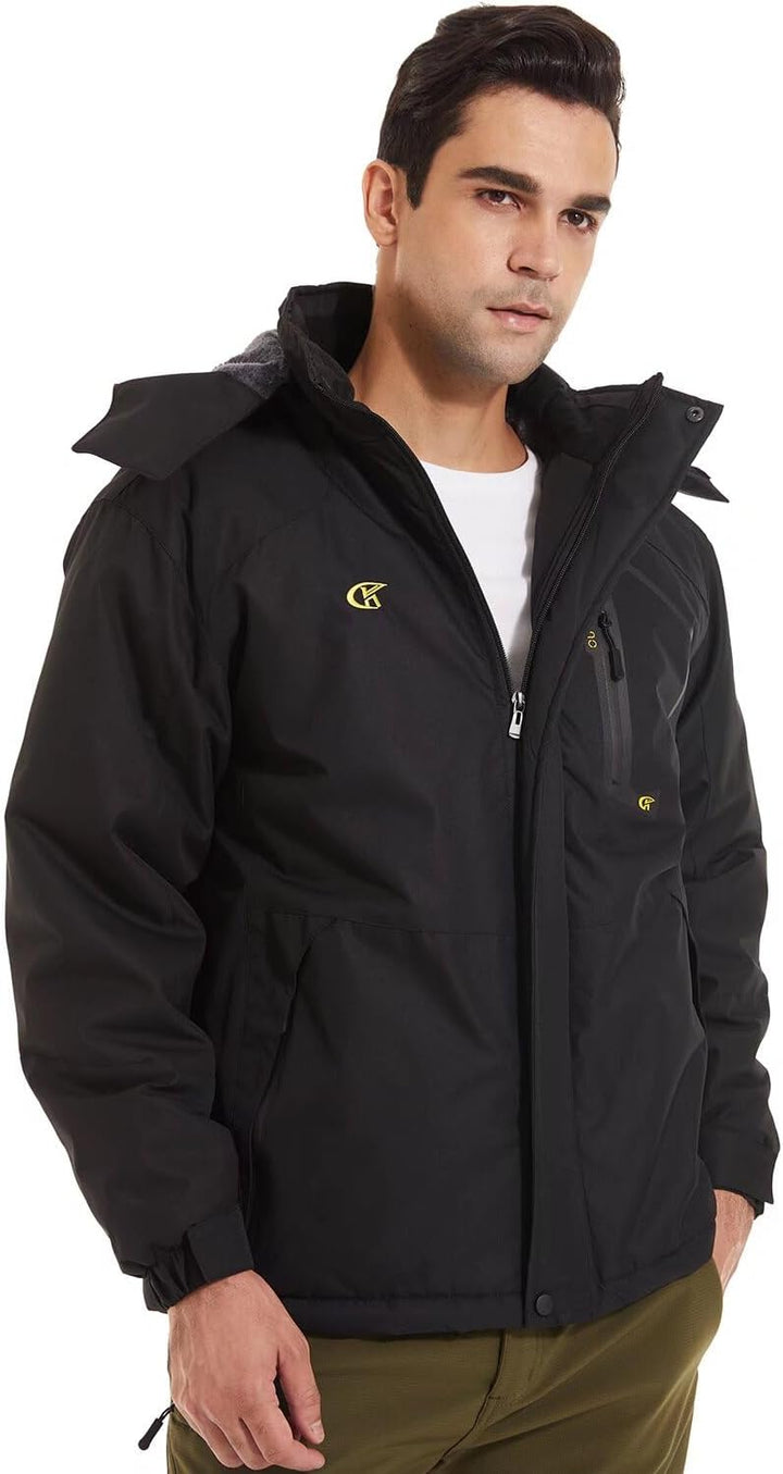 Waterproof Men's Winter Jacket - Max-Black-S-State of Style