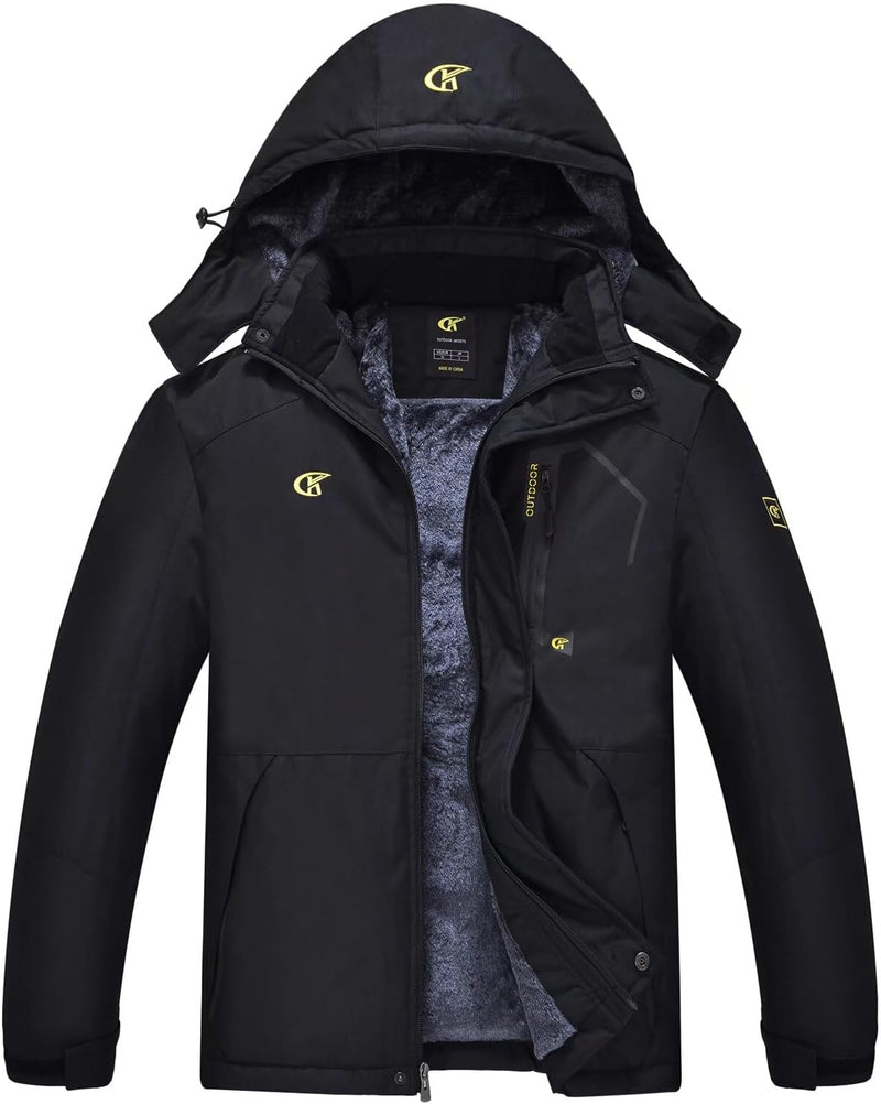 Waterproof Men's Winter Jacket - Max-Black-S-State of Style
