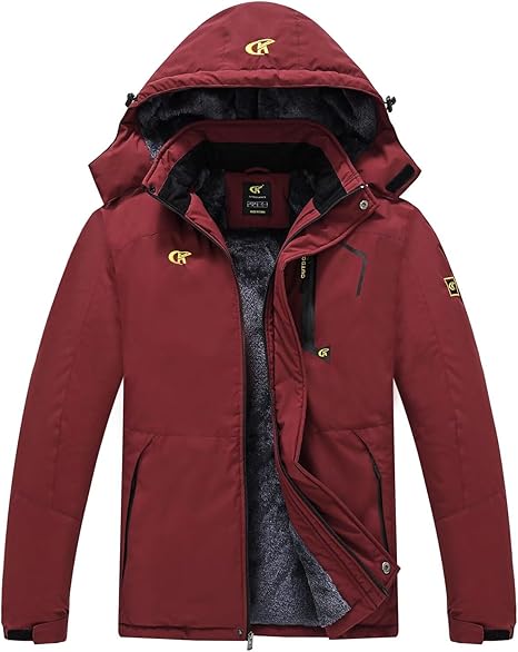 Waterproof Men's Winter Jacket - Max-Burgundy-S-State of Style