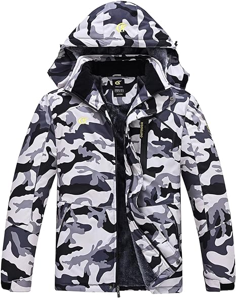 Waterproof Men's Winter Jacket - Max-Camouflage Grey/White-S-State of Style