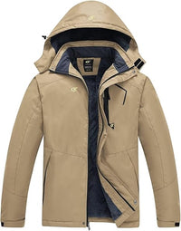 Waterproof Men's Winter Jacket - Max-Khaki-S-State of Style