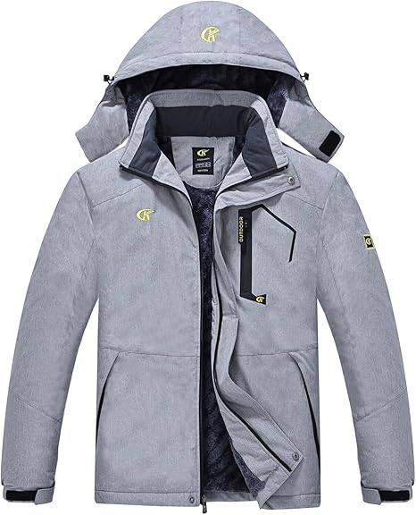 Waterproof Men's Winter Jacket - Max-Light Grey-S-State of Style