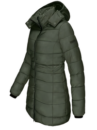 Waterproof Mid-Length Winter Jacket - Aspen-Beige-S-State of Style