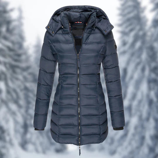 Waterproof Mid-Length Winter Jacket - Aspen-Dark blue-S-State of Style