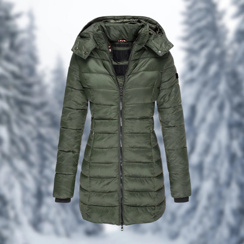 Waterproof Mid-Length Winter Jacket - Aspen-Dark green-S-State of Style