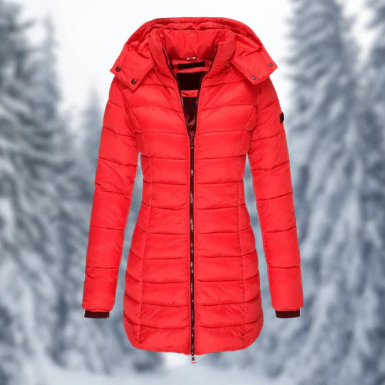 Waterproof Mid-Length Winter Jacket - Aspen-Red-S-State of Style