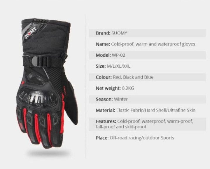 Waterproof Motorcycle Gloves for Winter - ShieldRide-Black-M-State of Style