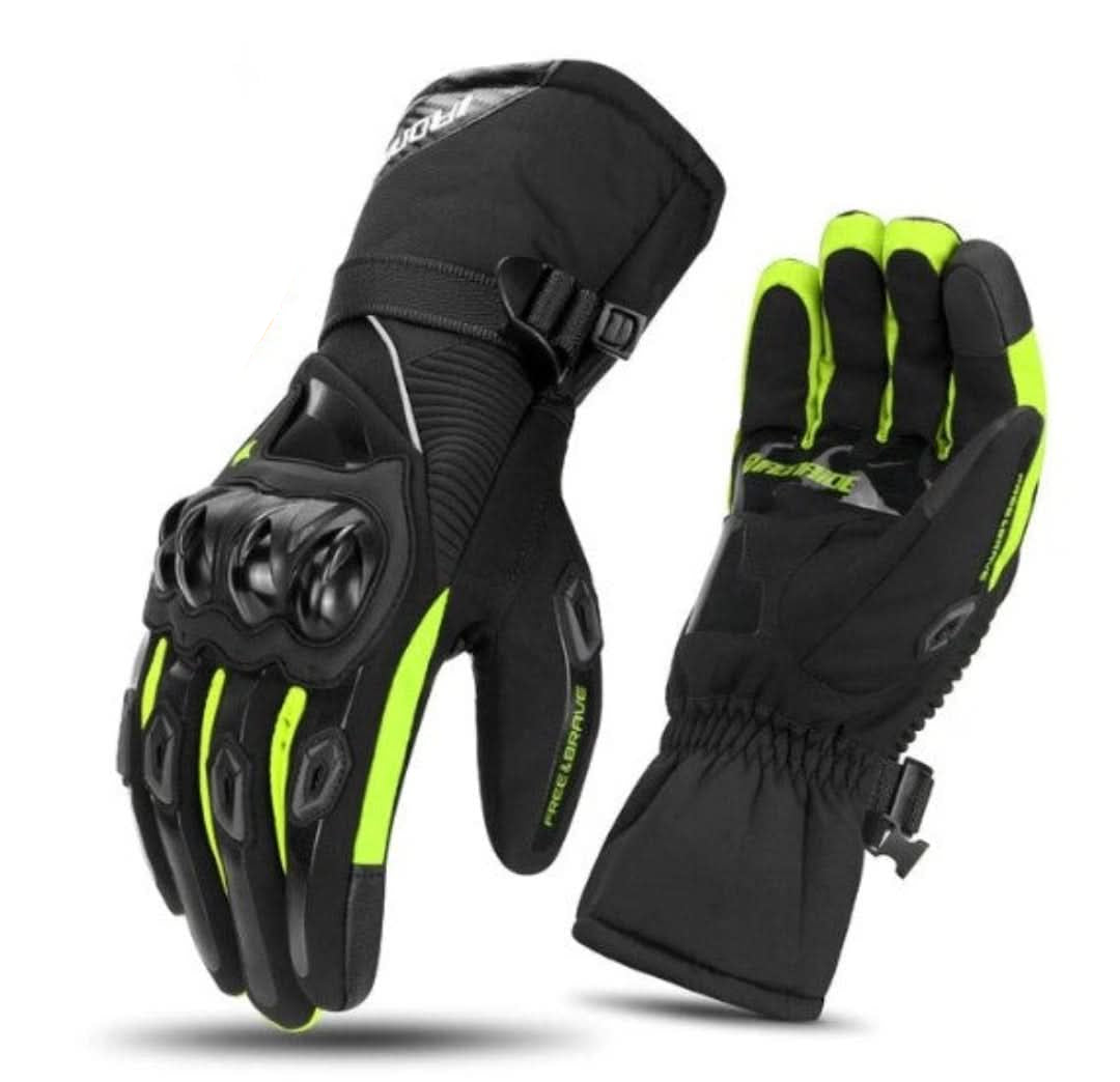Waterproof Motorcycle Gloves for Winter - ShieldRide-Green-M-State of Style