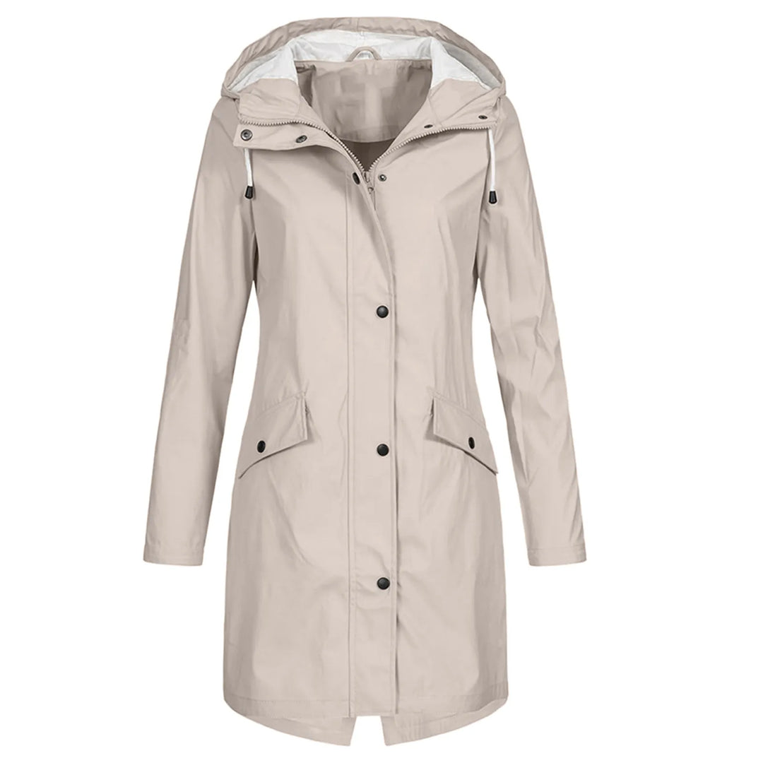 Waterproof Oversized Hooded Raincoat-APRICOT-S-State of Style