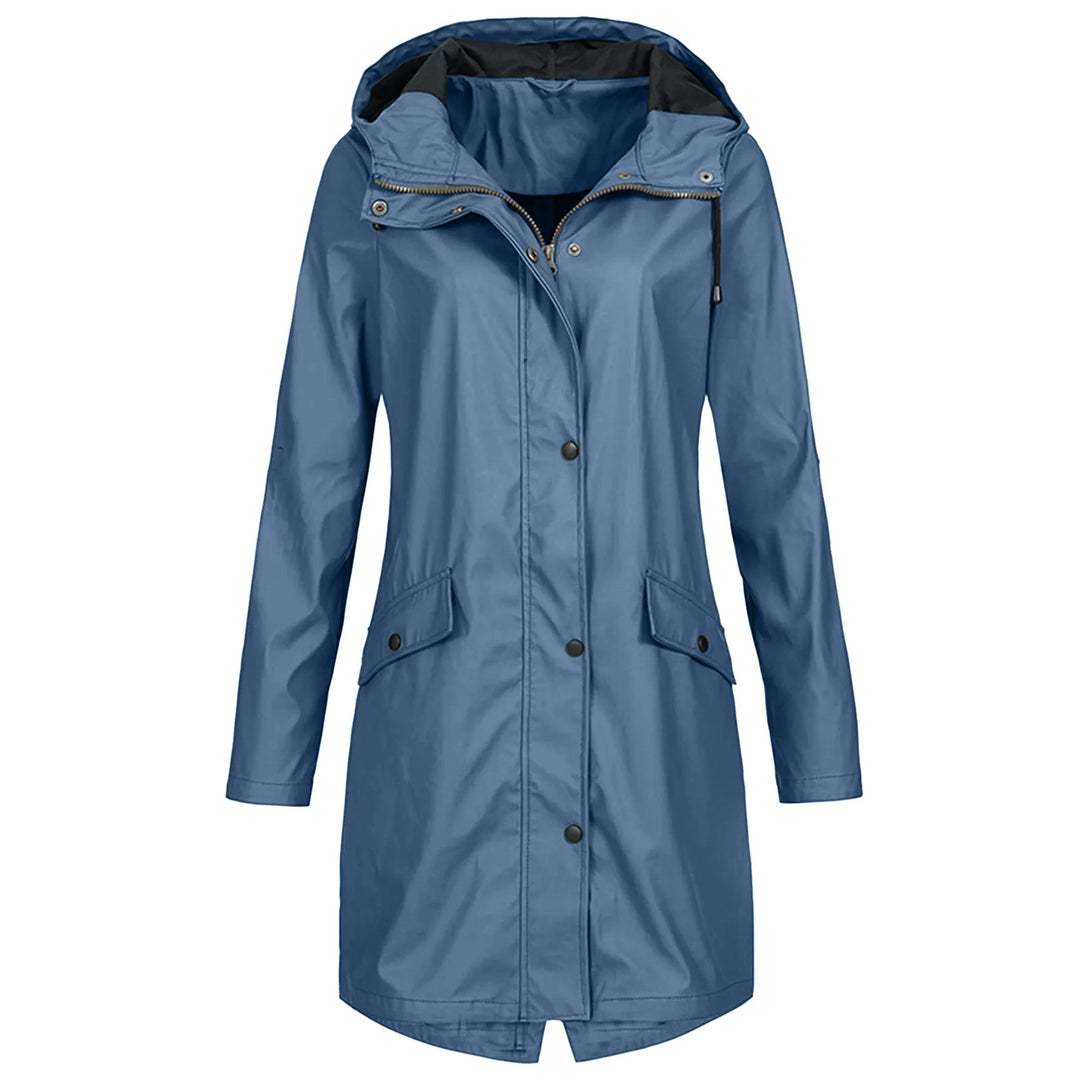 Waterproof Oversized Hooded Raincoat-BLUE-S-State of Style