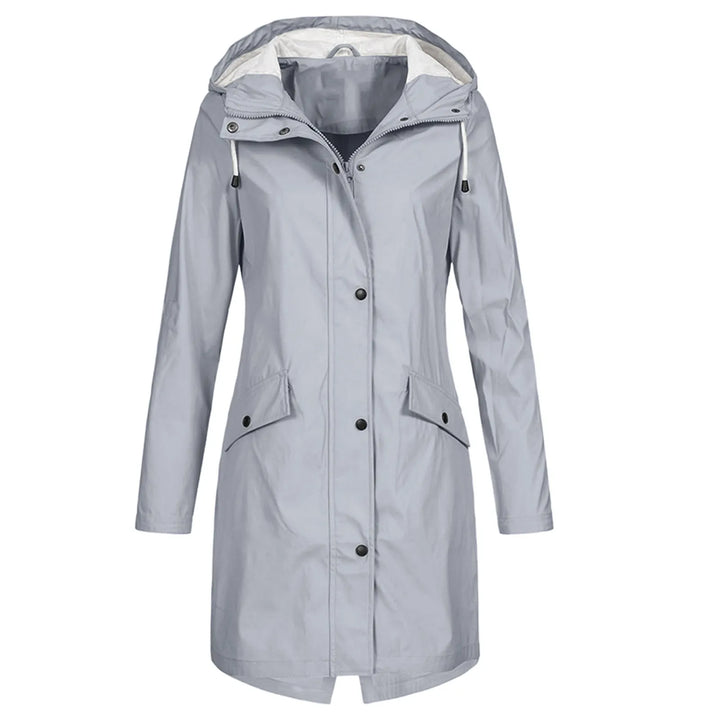 Waterproof Oversized Hooded Raincoat-GRAY-S-State of Style