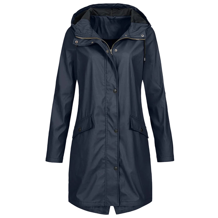 Waterproof Oversized Hooded Raincoat-NAVY BLUE-S-State of Style