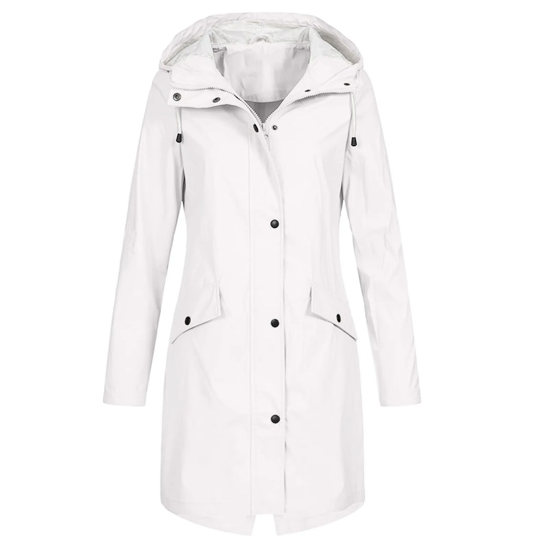 Waterproof Oversized Hooded Raincoat-WHITE-S-State of Style