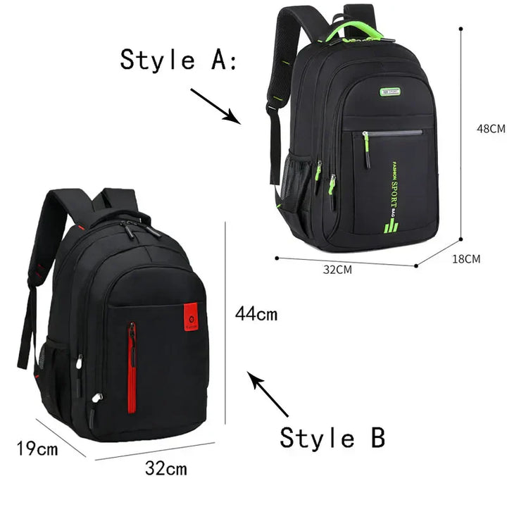 Waterproof Oxford Men's Backpack – UrbanGuard-Black-A-State of Style