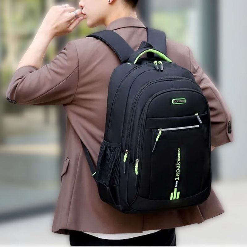 Waterproof Oxford Men's Backpack – UrbanGuard-Black-A-State of Style