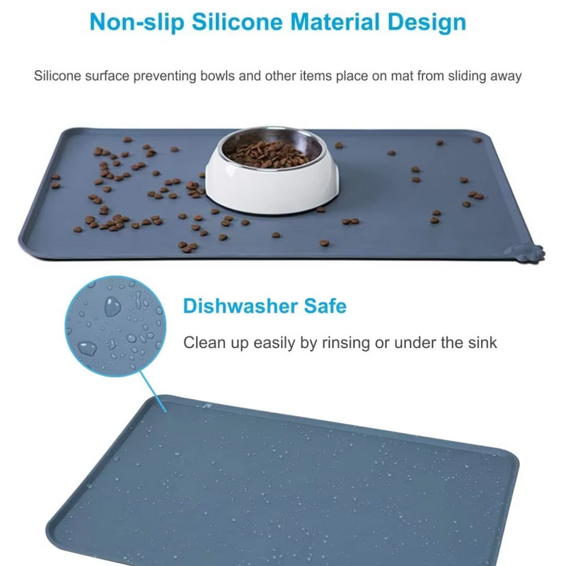 Waterproof Pet Feeding Mat - Protect Your Floors Now!-Black-48 x 30 cm-State of Style