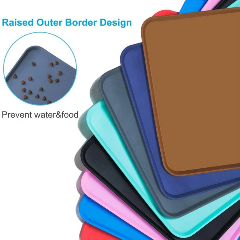 Waterproof Pet Feeding Mat - Protect Your Floors Now!-Black-48 x 30 cm-State of Style