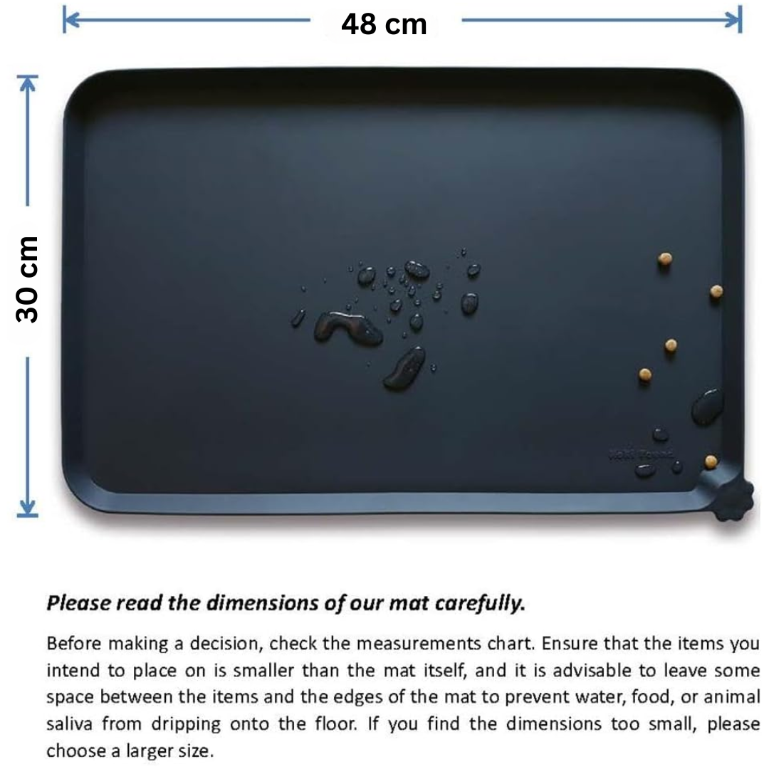 Waterproof Pet Feeding Mat - Protect Your Floors Now!-Black-48 x 30 cm-State of Style