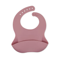 Waterproof Soft Silicone Baby Bibs with Animal Print-Dark pink-State of Style