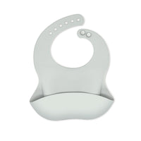 Waterproof Soft Silicone Baby Bibs with Animal Print-Grey-State of Style