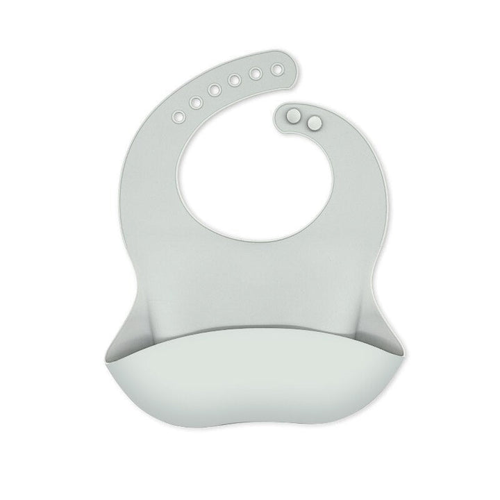 Waterproof Soft Silicone Baby Bibs with Animal Print-Grey-State of Style