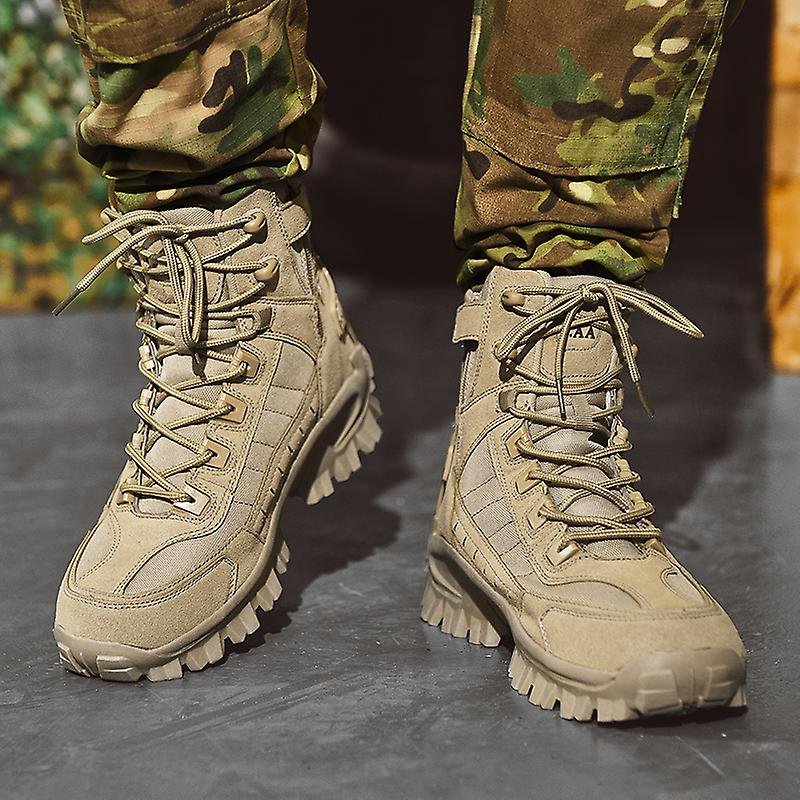Waterproof Tactical Work Boots with Anti-Puncture – TrailForce Tactical-Beige-6-State of Style