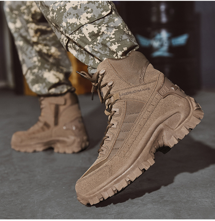 Waterproof Tactical Work Boots with Anti-Puncture – TrailForce Tactical-Beige-6-State of Style